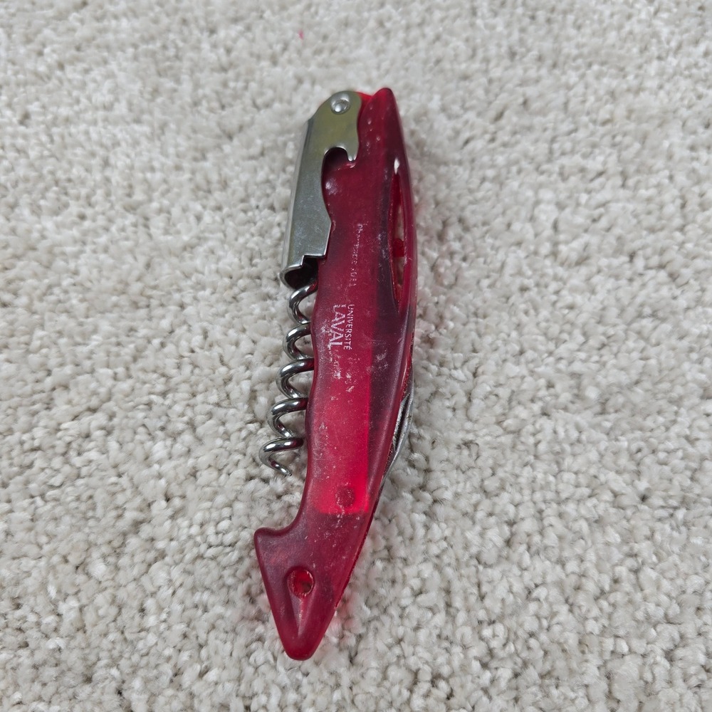 Université Laval Wine Opener Red Waiters Corkscrew Foil Cutter Bottle Opener